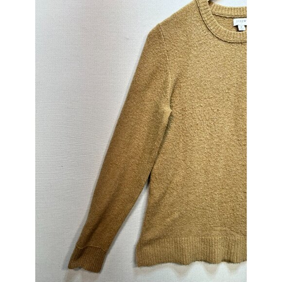 J.Crew Womens Crew Neck Pullover Sweater Medium Tan Knit Long Sleeve Casual - Picture 6 of 12